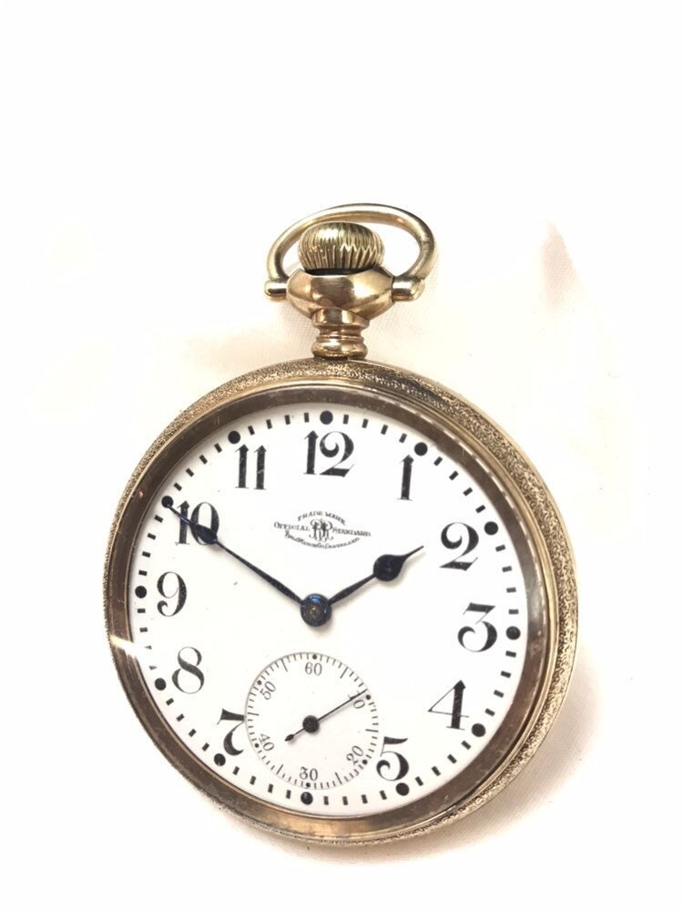 1909 Ball Hamilton 16S 19J Eisenbahn Standard Taschenuhr-Uhrwerk Original Keystone Damaskeening Gehäuse Läuft Hält Die Zeit Geschlossen 1909 Ball Hamilton 16S 19J Eisenbahn Standard Taschenuhr-Uhrwerk Original Keystone Damaskeening Gehäuse Läuft Hält Die Zeit Geschlossen von AntiqueShack