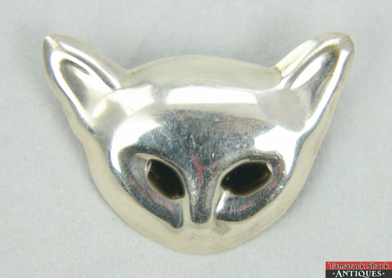 Vintage Mexico Taxco Blätterteig Katze Kitty Kopf Gesicht Emaillierte Augen Pin Brosche Tf-45 Vintage Mexico Taxco Blätterteig Katze Kitty Kopf Gesicht Emaillierte Augen Pin Brosche Tf-45 von AntiqueShack