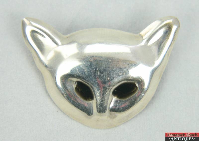 Vintage Mexico Taxco Blätterteig Katze Kitty Kopf Gesicht Emaillierte Augen Pin Brosche Tf-45 Vintage Mexico Taxco Blätterteig Katze Kitty Kopf Gesicht Emaillierte Augen Pin Brosche Tf-45 von AntiqueShack
