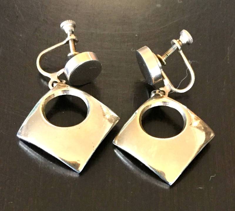 Rautenförmige Ohrclips W/Loch Innen von AntiqueSoCal