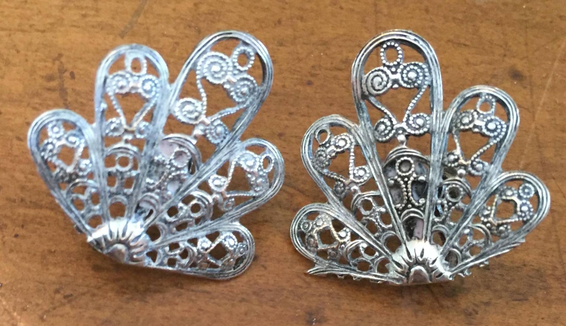 Vintage Sterling Silber-Clip Auf Ohrringe von AntiqueSoCal