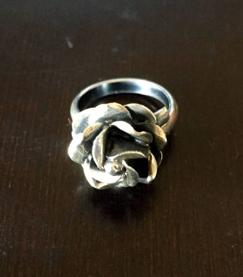 sterling Silber 925 Rose Ring - Hergestellt in Mexiko Größe 5 von AntiqueSoCal