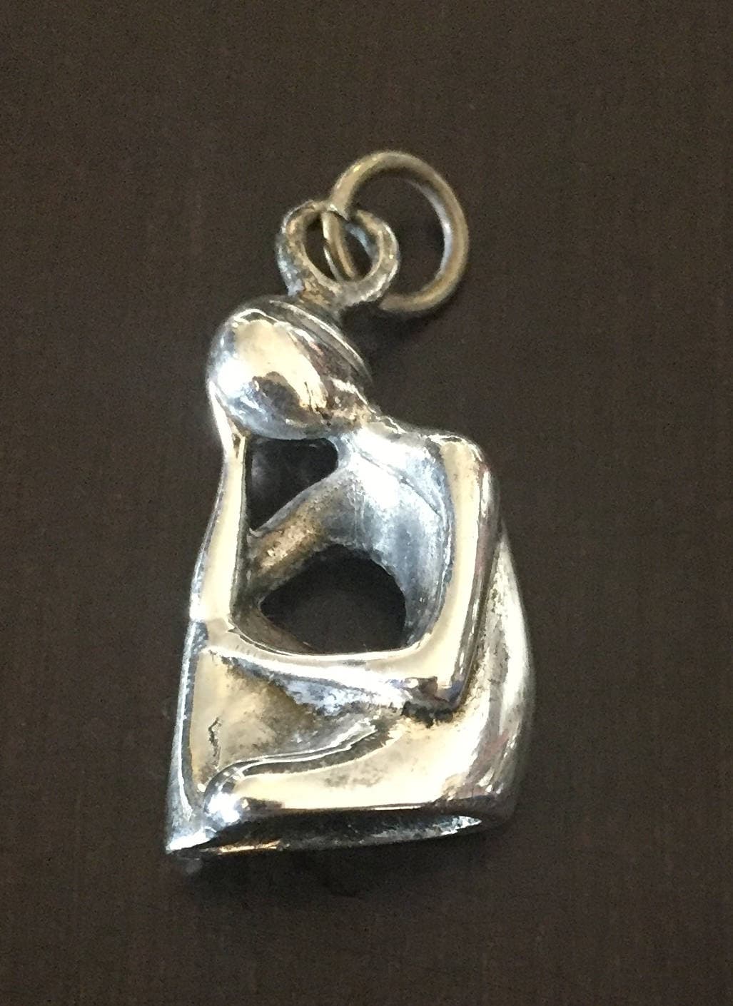 sterling Silberanhänger Von Frau Ruht Ihren Kopf, Mid Century von AntiqueSoCal