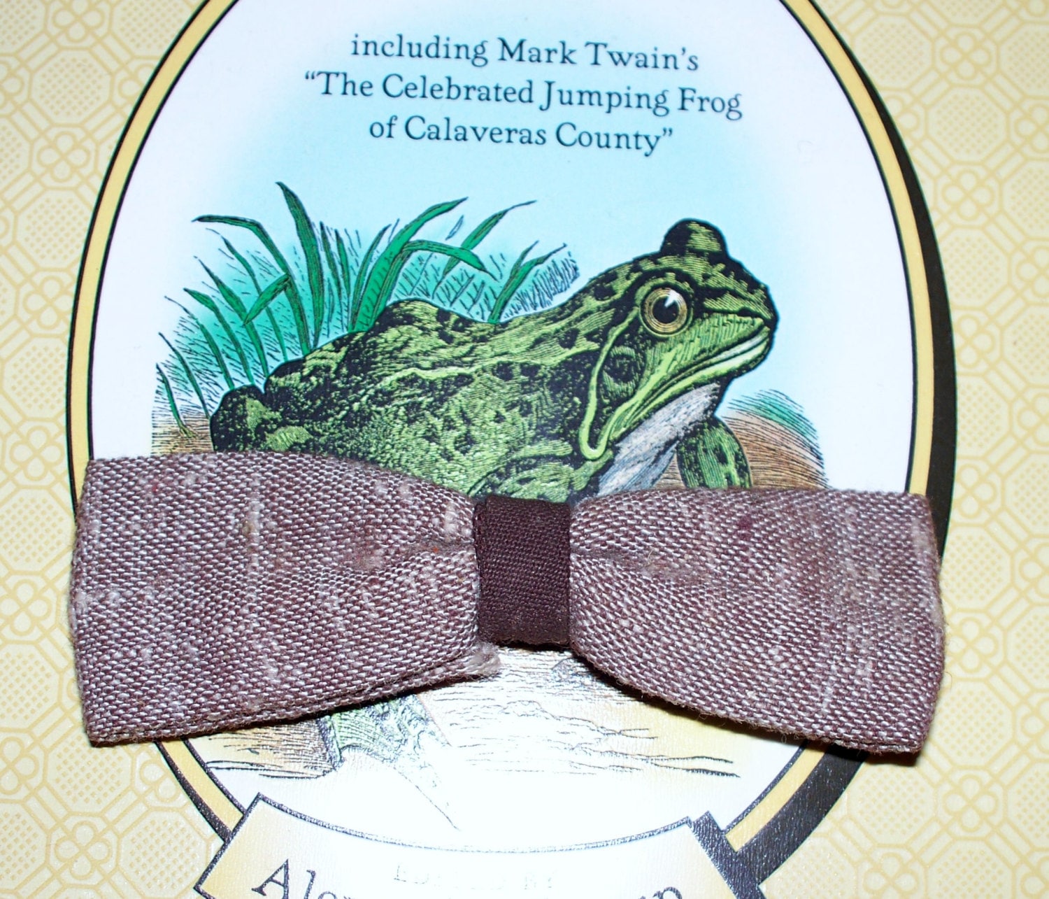 1950Er Jahre Jungen Fliege Aus Braunem Tweed - Clip On von AntiqueologyToday