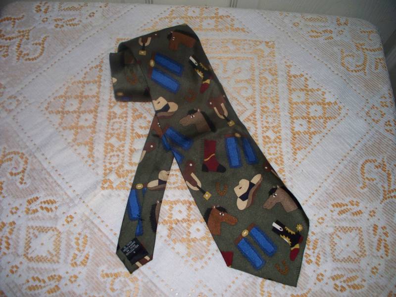 Vintage 1980S Seidenkrawatte Save The Children "Tack It Up' von AntiqueologyToday