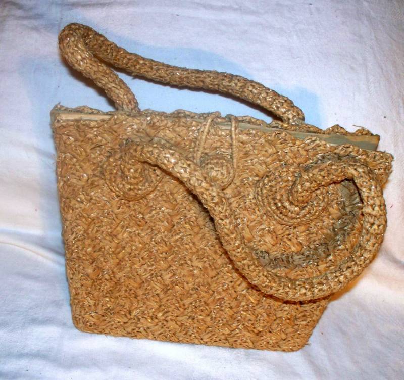 Vintage Stroh Tasche Handtasche - 50Er Jahre Seine in Der Japan Ritter von AntiqueologyToday