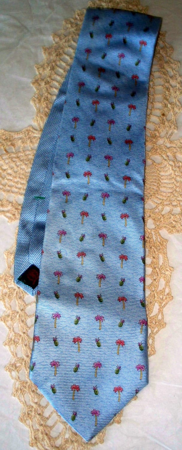 Vintage Tommy Hilfiger Herren Krawatte - 100% Seide Made in Usa Gedruckt Italien von AntiqueologyToday