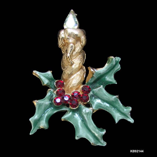 Jahrgang Mylu Weihnachten Brosche Signiert, Mylu Kerze Pin Vintage 1960Er Jahre Freundin Geschenk Für Sie von AntiquingOnLine