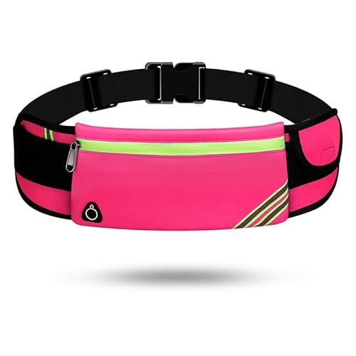 Lauftasche Jogging Wasserdicht, Laufgürtel für Handy, Läufer-Hüfttasche für Damen und Herren, Großer Kapazität Sportgürtel Verstellbarem Running Belt zum Radfahren (Rot) von Antkug