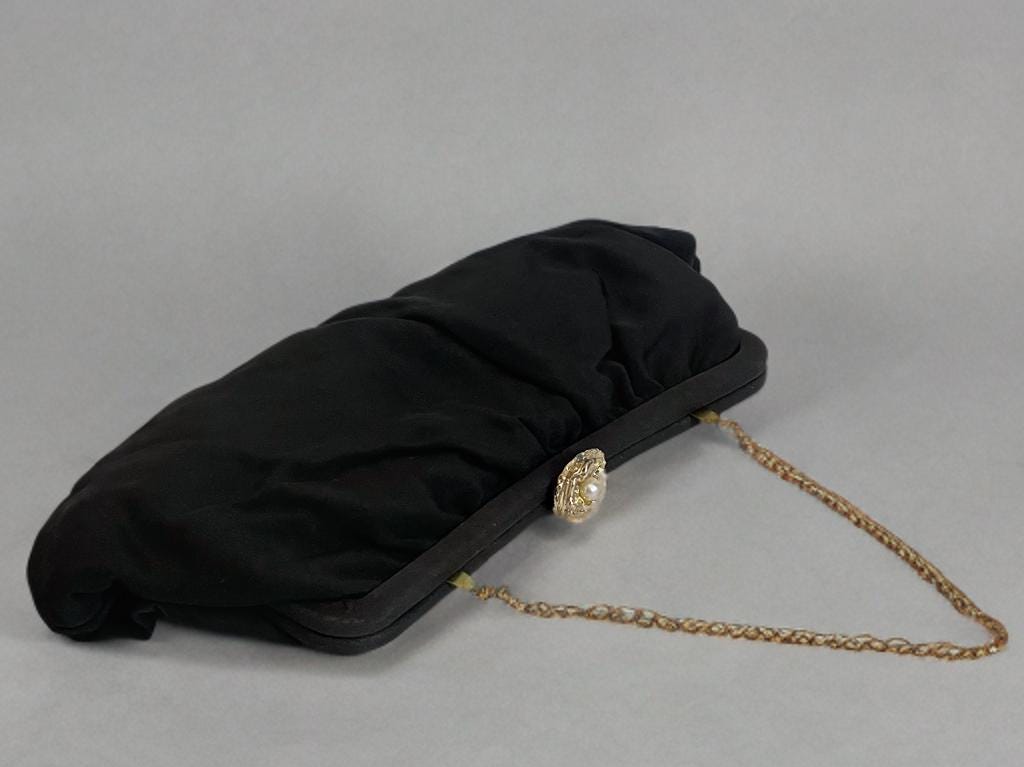 1930Er Jahre Schwarze Faille Clutch von AntoinettesCake