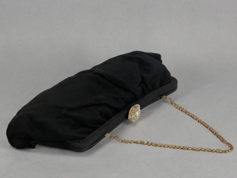 1930Er Jahre Schwarze Faille Clutch von AntoinettesCake