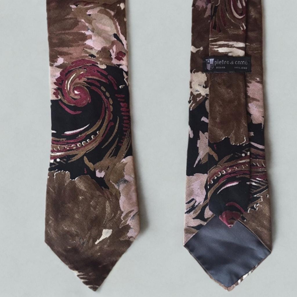 Pietro Di Como Vintage Blumenmuster Krawatte von AntoinettesCake