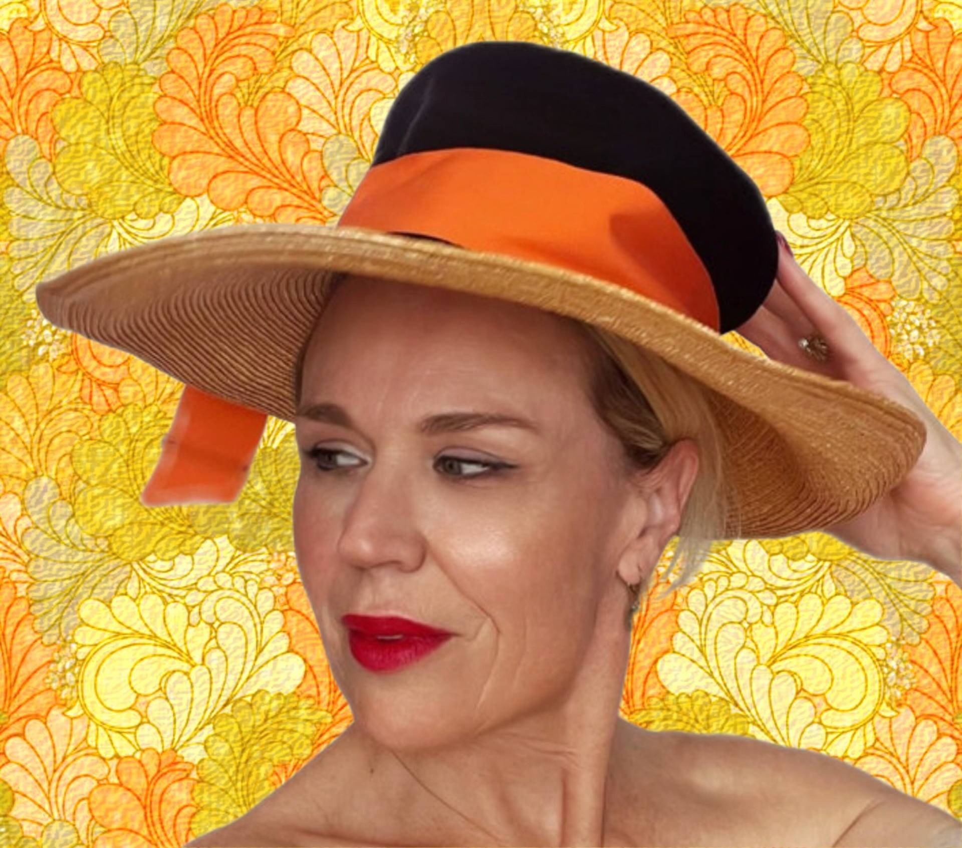 Vintage Winkleman's Stroh Eliza Doolittle Sonnenhut von AntoinettesCake