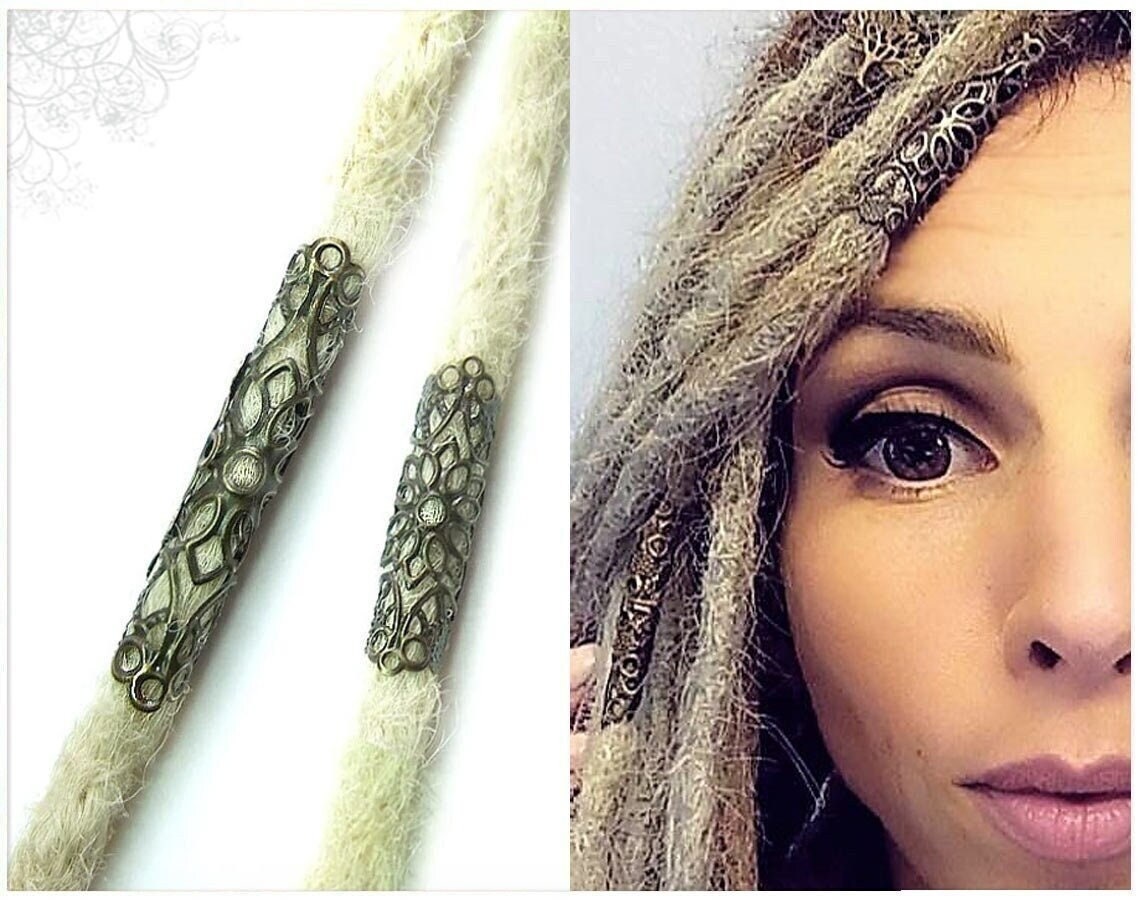 2 Filigrane Dreadtubes Lang Groß Antik Bronze Set Dreadschmuck Metallperle Langloch Filigree Wrap Dread Tube Röhren Wikinger Perlen Ethnic 2 Filigrane Dreadtubes Lang Groß Antik Bronze Set Dreadschmuck Metallperle Langloch Filigree Wrap Dread Tube Röhren Wikinger Perlen Ethnic von AntoninaHaarschmuck