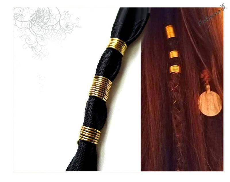 3Er Set Dread Schmuck Schlicht Geschenk Zöpfe Dreadringe Minimalistisch Kleine Spiralen Silber Gold Bronze Haarringe Dreadlocks von AntoninaHaarschmuck