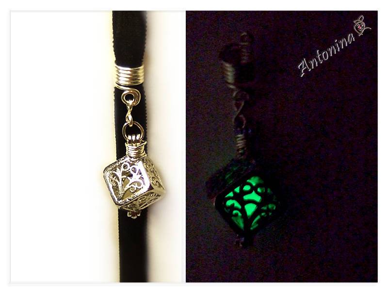 Fluoreszierend Dread Schmuck Lebensbaum Tree Of Life Leuchtend Anhänger Leuchtet Nacht Dreadlocks Kette Dreadschmuck Spiralen Ohrringe von AntoninaHaarschmuck