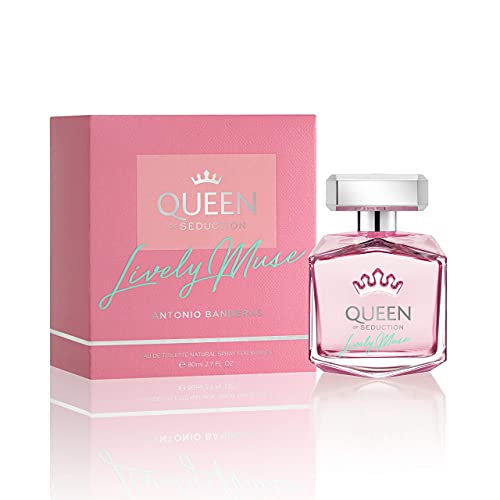 Banderas – Queen of Seduction, Lively Muse – Eau de Toilette für Damen – Langanhaltend – Charmanter und romantischer Duft – Blumige und fruchtige Noten – Ideal für tagsüber – 80 ml von Antonio Banderas