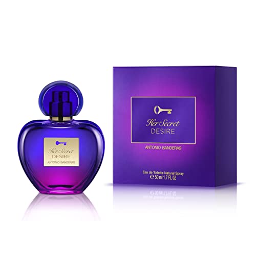 Banderas – Her Secret Desire – Eau de Toilette Spray für Frauen, Blumig-Fruchtiger und Süßer Duft – 50 ml / 1,7 Fl Oz von BANDERAS