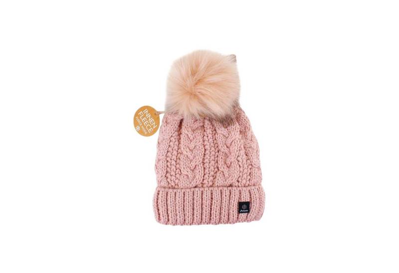 Antonio Bommelmütze Strickmütze für Damen » gefütterte Wintermütze mit Fleece (Einzeln, 1-St., Mütze) » Bommelmütze » Damenmütze mit Zopfmuster von Antonio