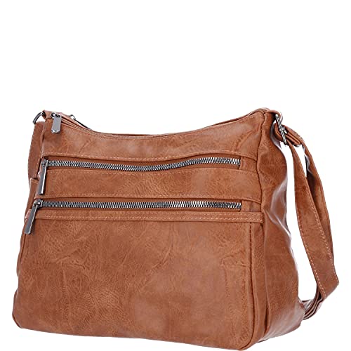 Antonio Damen Handtasche Farbsortierung camel-36 von Antonio