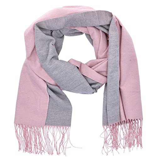 Antonio Damen Schal Soft Cashmera Double face rosa/grau von Antonio