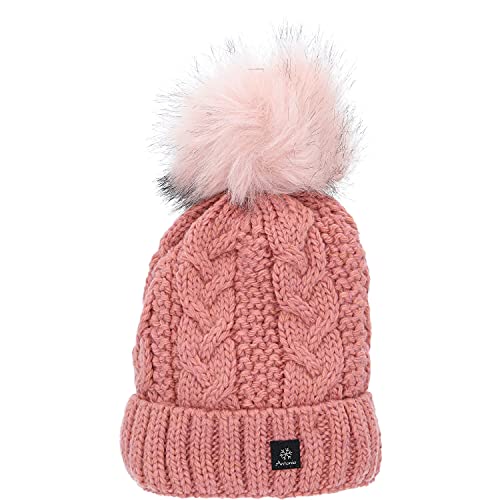 Antonio Damen Strick Mütze Beanie W23/24 Rose von Antonio