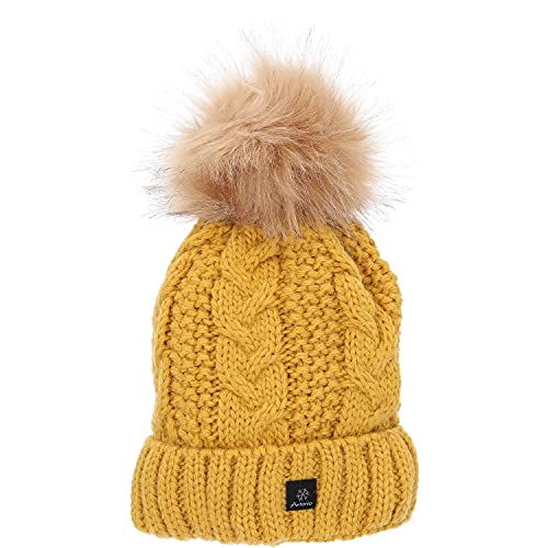 Antonio Damen Strick Mütze Beanie W23/24 Yellow von Antonio