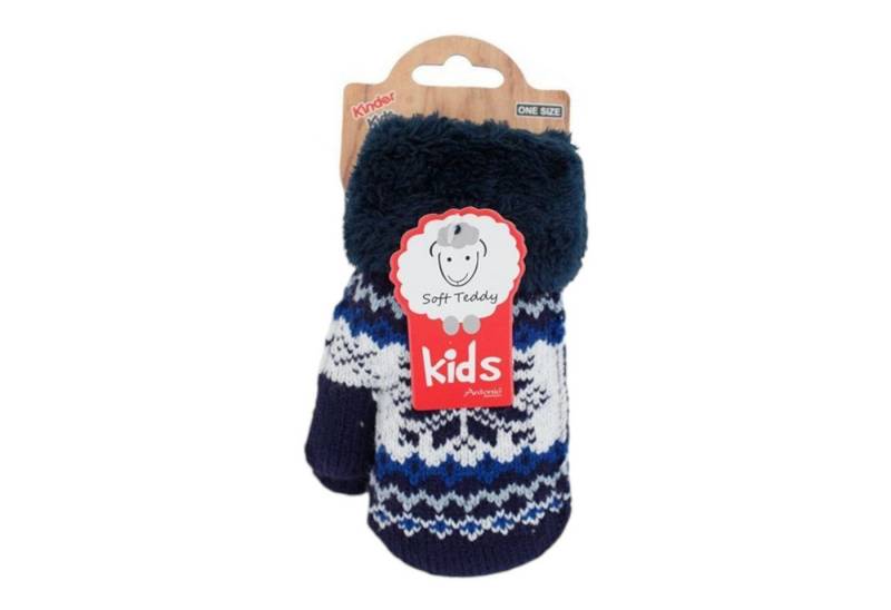 Antonio Fäustlinge Kinder Fäustlinge » Strickhandschuhe Winter Norweger Stern (Kein Set, 2-St., 1 Paar Handschuhe) » Kids Winterhandschuhe mit Soft Teddy » Kinderhandschuhe von Antonio