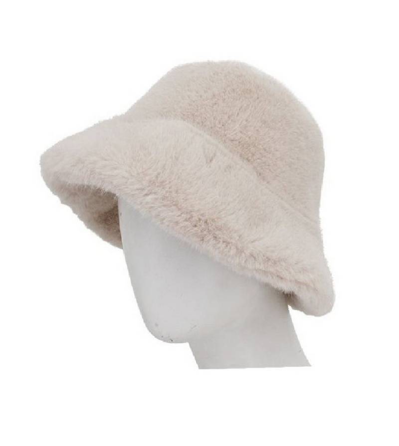 Antonio Fischerhut Wintermütze Damen Fischerhut Plüsch Winterhut Flauschig Bucket von Antonio