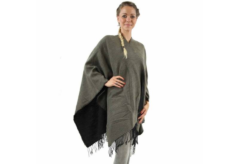 Antonio Poncho Antonio Wohlfühl-Poncho Damen Winter Taupe von Antonio
