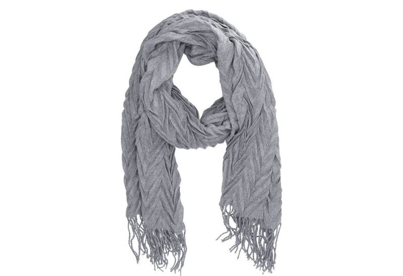 Antonio Strickschal Antonio Damen Winter Schal Cashmera Plissee grau von Antonio