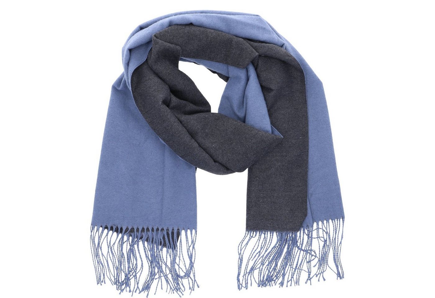 Antonio Fleeceschal Antonio Damen Winterschal double face blau/grau von Antonio