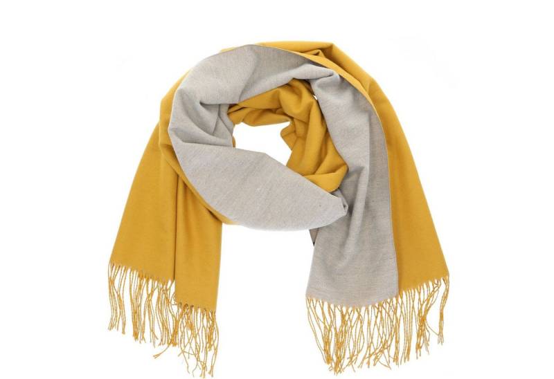 Antonio Strickschal Antonio Damen Schal soft Cashmera gelb/grau von Antonio