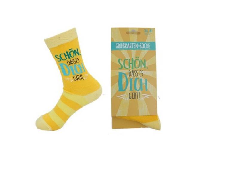 Antonio Freizeitsocken 1 Paar Socken mit Grußkarte tolles Geschenk Motiv: Dich gibt Gr.36-41 von Antonio