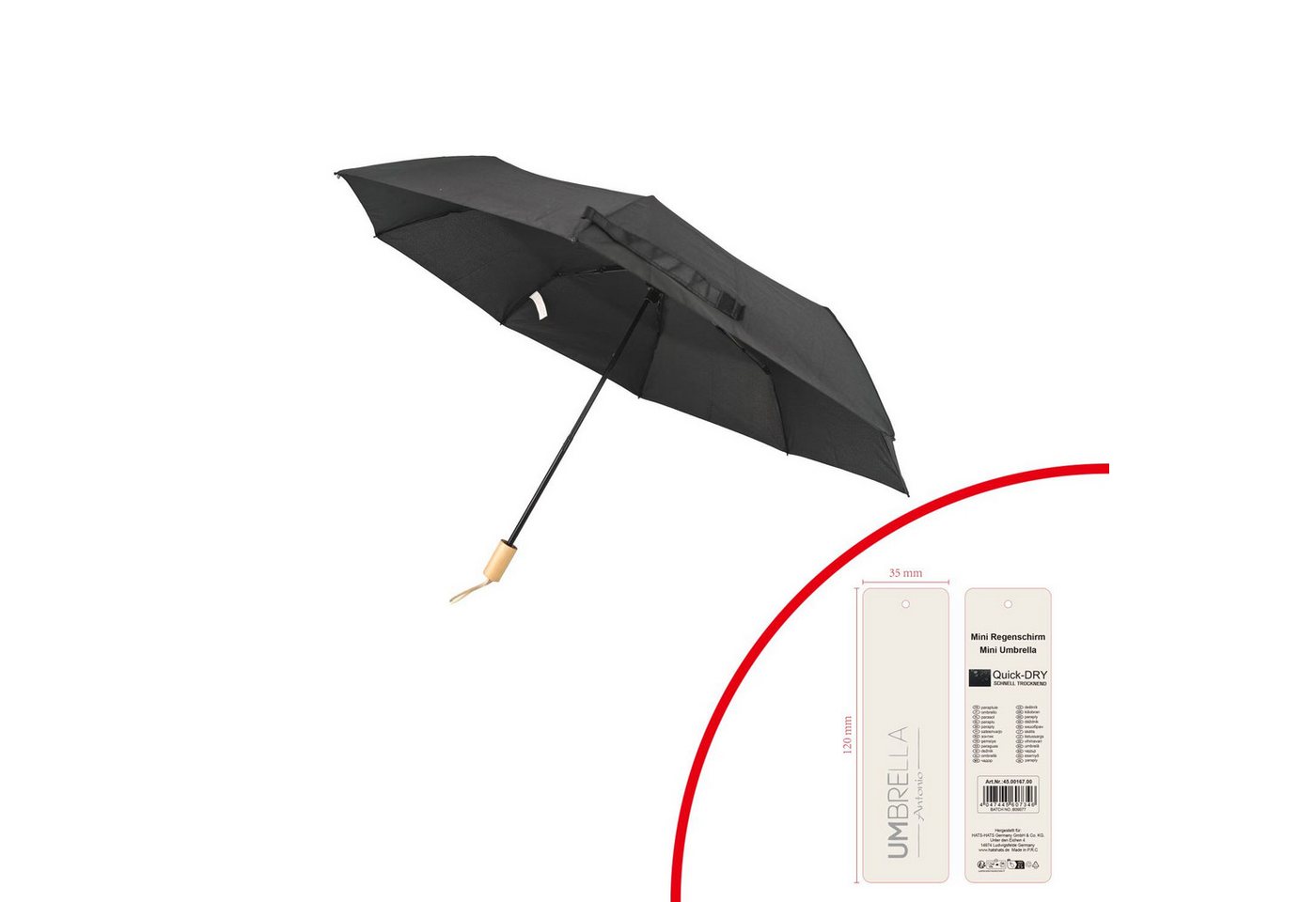 Antonio Haussocken Antonio Taschen Regenschirm schwarz von Antonio