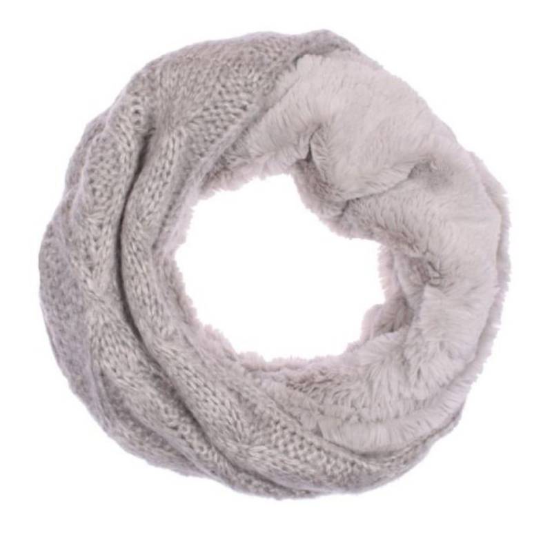 Antonio Schal Winter Damen Loop Schal » Loopschal mit Wendemöglichkeit, (Einzelner Schal, 1-St. Einzelner Schal), » Strickschal mit Fell » Damenschal warm und flauschig von Antonio