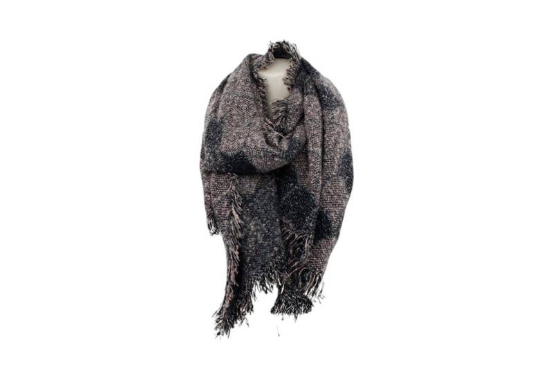 Antonio Schal Winter Damen Schal » Winterschal High Volume » Damenschal Lurex, (Kein Set, 1-St. Einzeln), » Fransenschal mit Drachenhaut Optik von Antonio