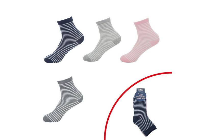 Antonio Socken Damen Socken Set » 4 Paar Ringelsocken (Packung, 4-Paar, 4 Paar) » 4er Pack Strümpfe 3/4 lang mit Streifen » geringelte Damensocken von Antonio