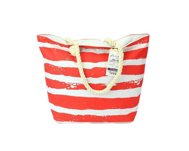 Antonio Strandtasche Antonio - Strandtasche Summer-Time Rot Weiß gestreift Badetasche von Antonio
