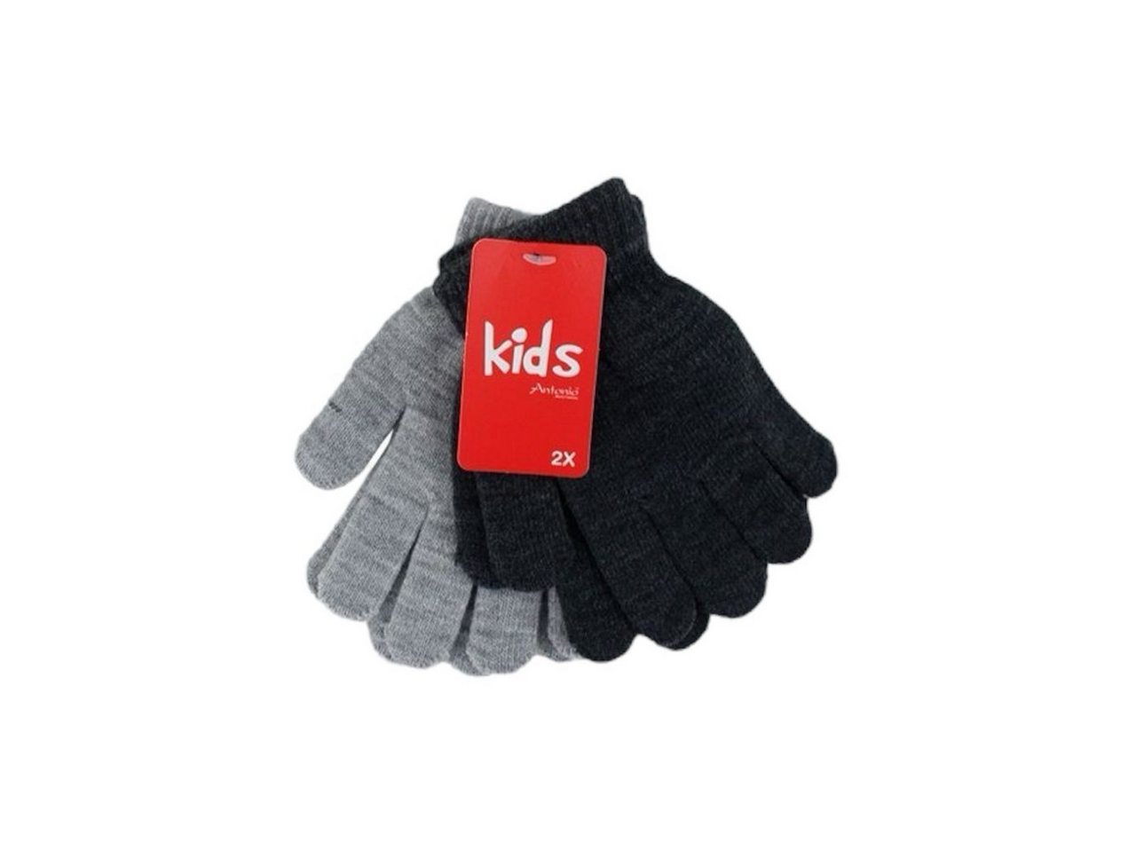 Antonio Strickhandschuhe 2er Pack Kinder Handschuhe (Doppelpack, Paar Handschuhe) mit 2 verschiedenen Farben von Antonio