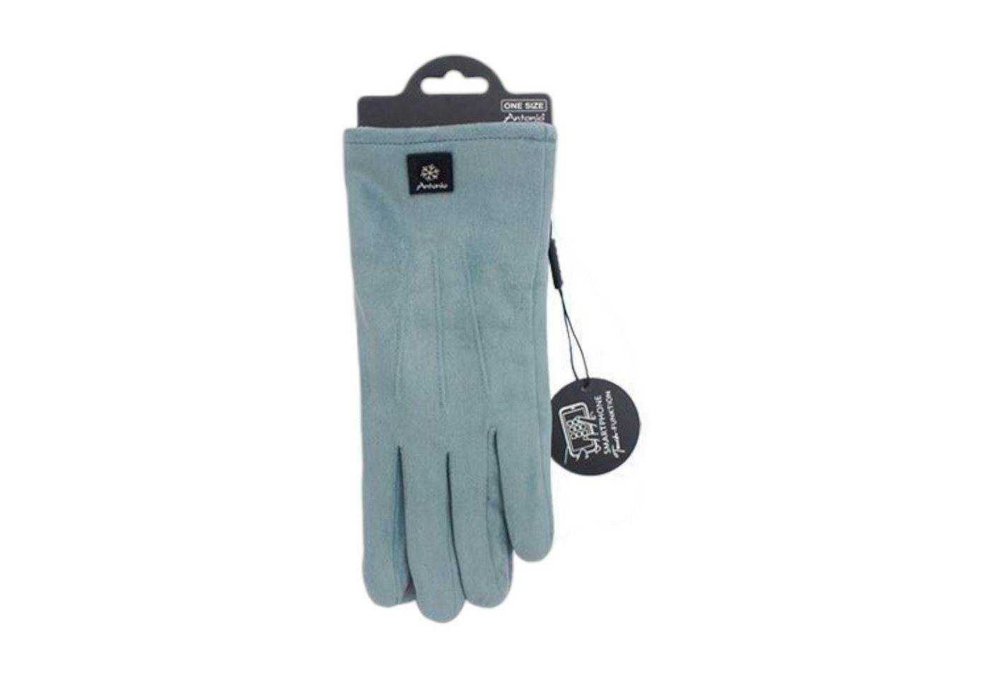 Antonio Strickhandschuhe Fingerhandschuhe mit drei Streifen auf Handrücken » Touchfunktion (Kein Set, 2-St., 1 Paar Handschuhe) Gefütterte Winter Damen Handschuhe » Winterhandschuhe mit Teddyfutter von Antonio