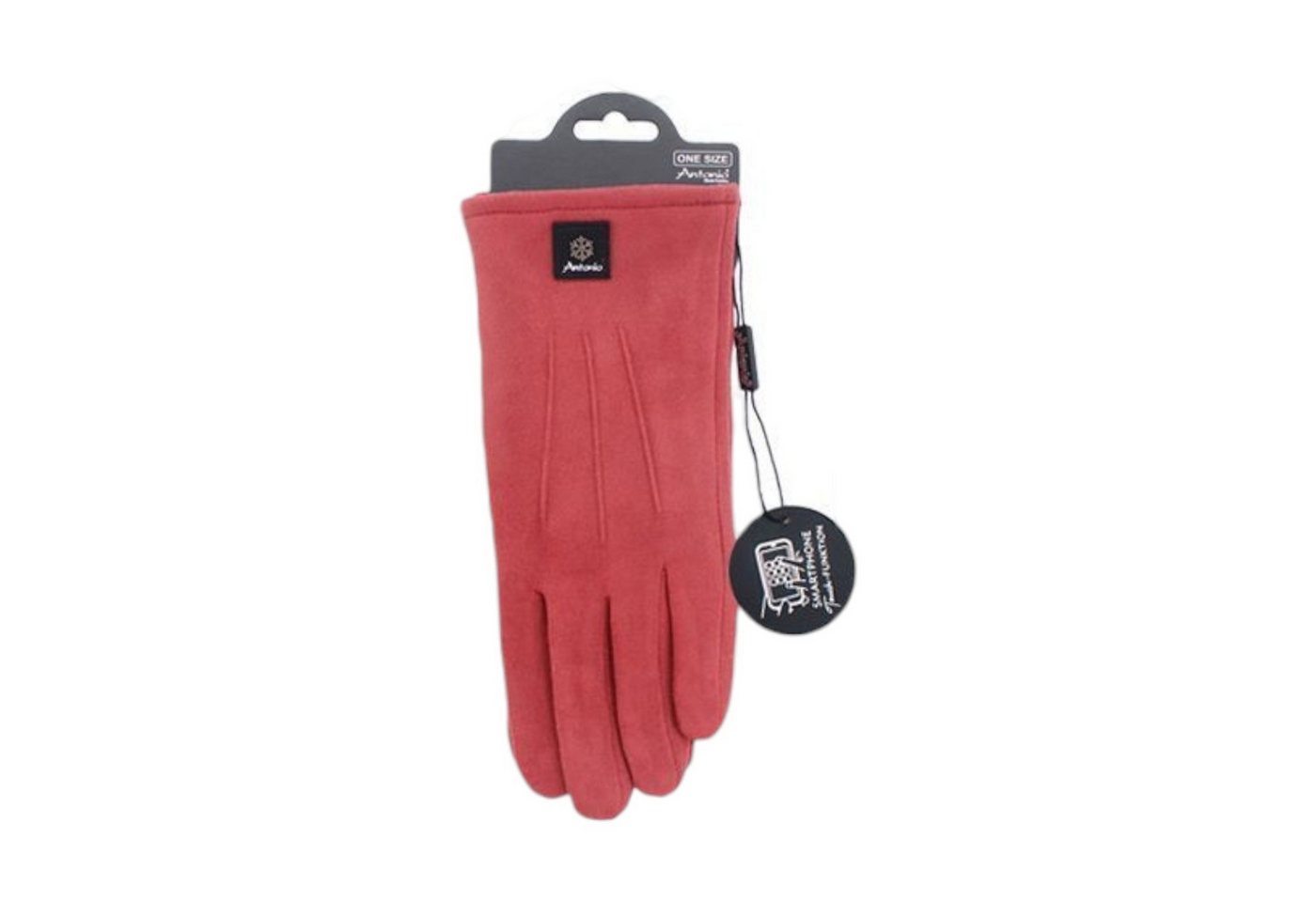 Antonio Strickhandschuhe Fingerhandschuhe mit drei Streifen auf Handrücken » Touchfunktion (Kein Set, 2-St., 1 Paar Handschuhe) Gefütterte Winter Damen Handschuhe » Winterhandschuhe mit Teddyfutter von Antonio