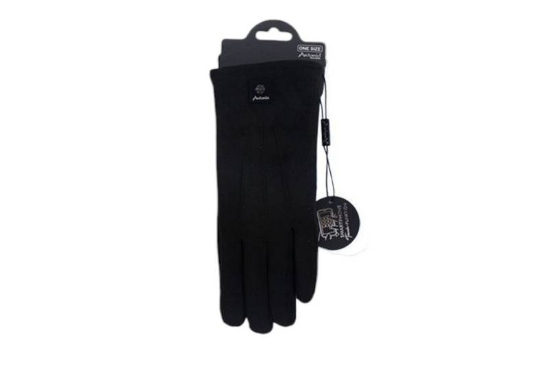 Antonio Strickhandschuhe Fingerhandschuhe mit drei Streifen auf Handrücken » Touchfunktion (Kein Set, 2-St., 1 Paar Handschuhe) Gefütterte Winter Damen Handschuhe » Winterhandschuhe mit Teddyfutter von Antonio