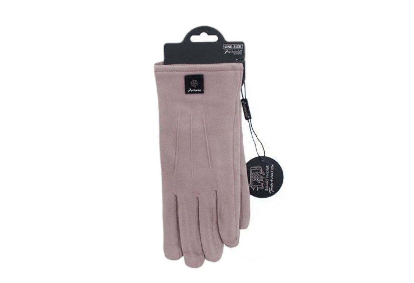 Antonio Strickhandschuhe Fingerhandschuhe mit drei Streifen auf Handrücken » Touchfunktion (Kein Set, 2-St., 1 Paar Handschuhe) Gefütterte Winter Damen Handschuhe » Winterhandschuhe mit Teddyfutter von Antonio