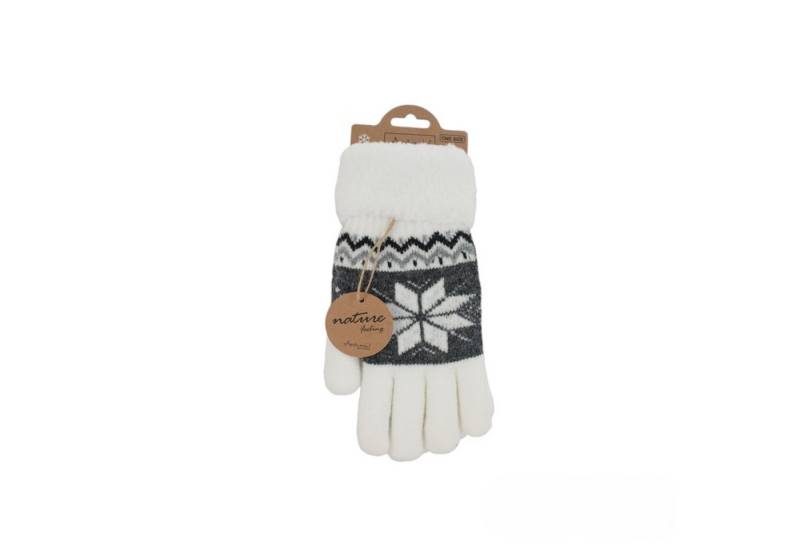 Antonio Strickhandschuhe Winter Damen Handschuhe » Fingerhandschuhe Schneeflocke (2 Handschuhe, 2-St., 1 Paar) Gefütterte Teddy Winterhandschuhe » Strickhandschuhe flauschig & warm von Antonio