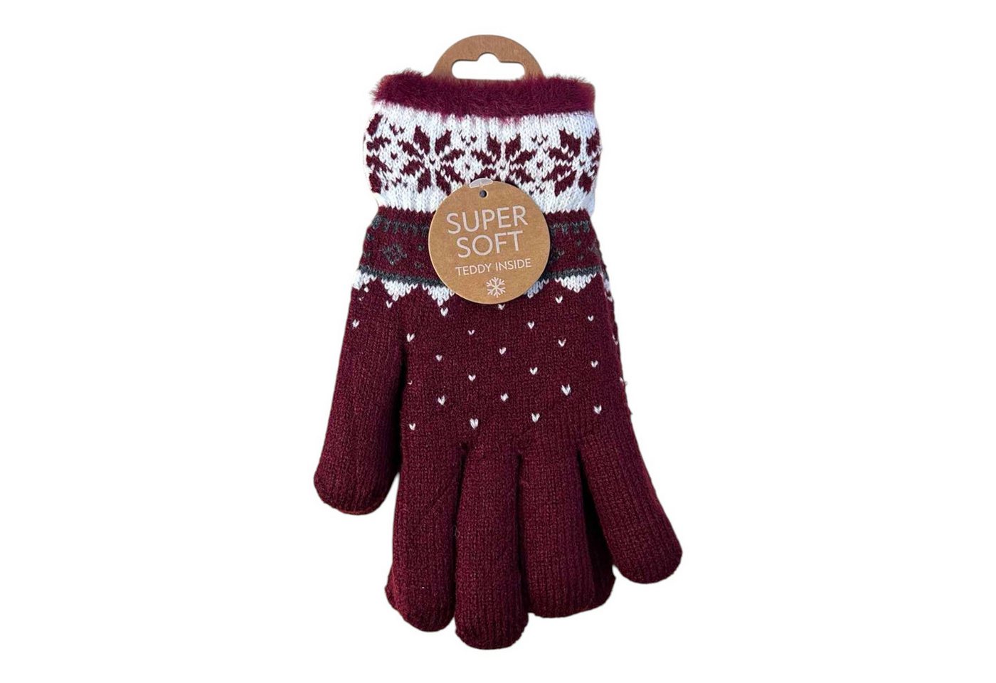 Antonio Strickhandschuhe Winter Damen Handschuhe Schneeflocke » günstige Fingerhandschuhe (Kein Set, 2-St., 1 Paar Handschuhe) » Winterhandschuhe » Strickhandschuhe One Size von Antonio