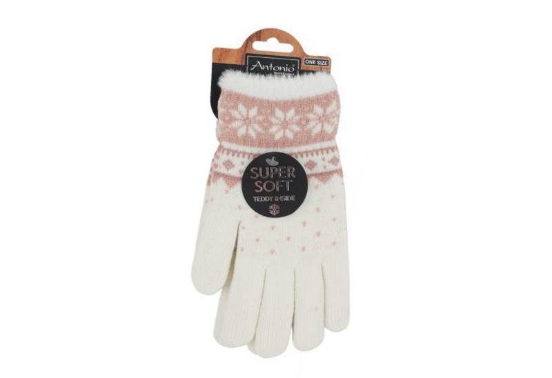 Antonio Strickhandschuhe Winter Damen Handschuhe Schneeflocke » günstige Fingerhandschuhe (Kein Set, 2-St., 1 Paar Handschuhe) » Winterhandschuhe » Strickhandschuhe One Size von Antonio