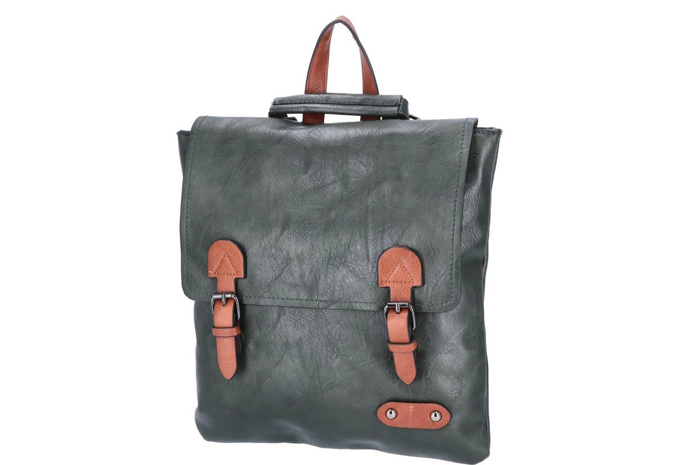 Antonio Umhängetasche Antonio Damen Rucksack/Tasche 2in1 grün (Stück, Stück), Reißverschluss von Antonio