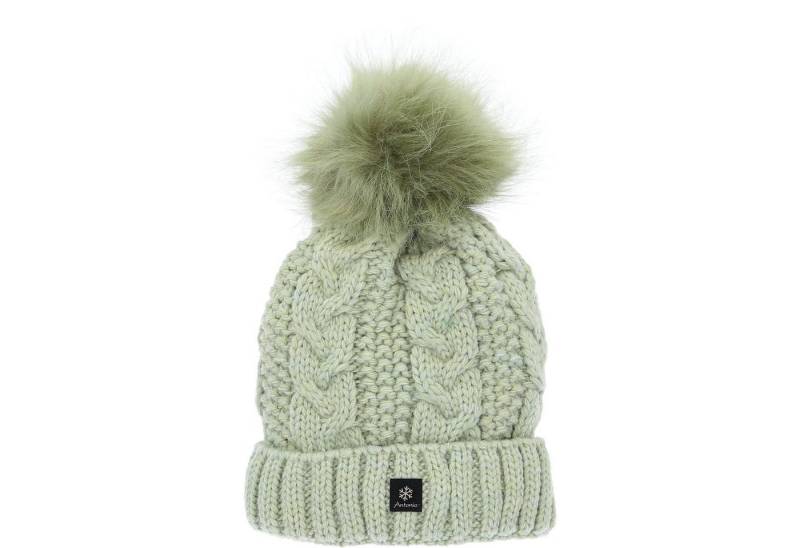 Antonio Strickmütze Antonio Damen Strick Mütze Beanie grün (1-St) von Antonio