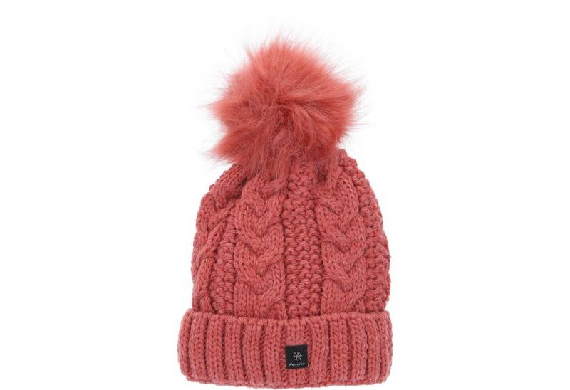 Antonio Strickmütze Antonio Damen Strick Mütze Beanie lachs (1-St) von Antonio